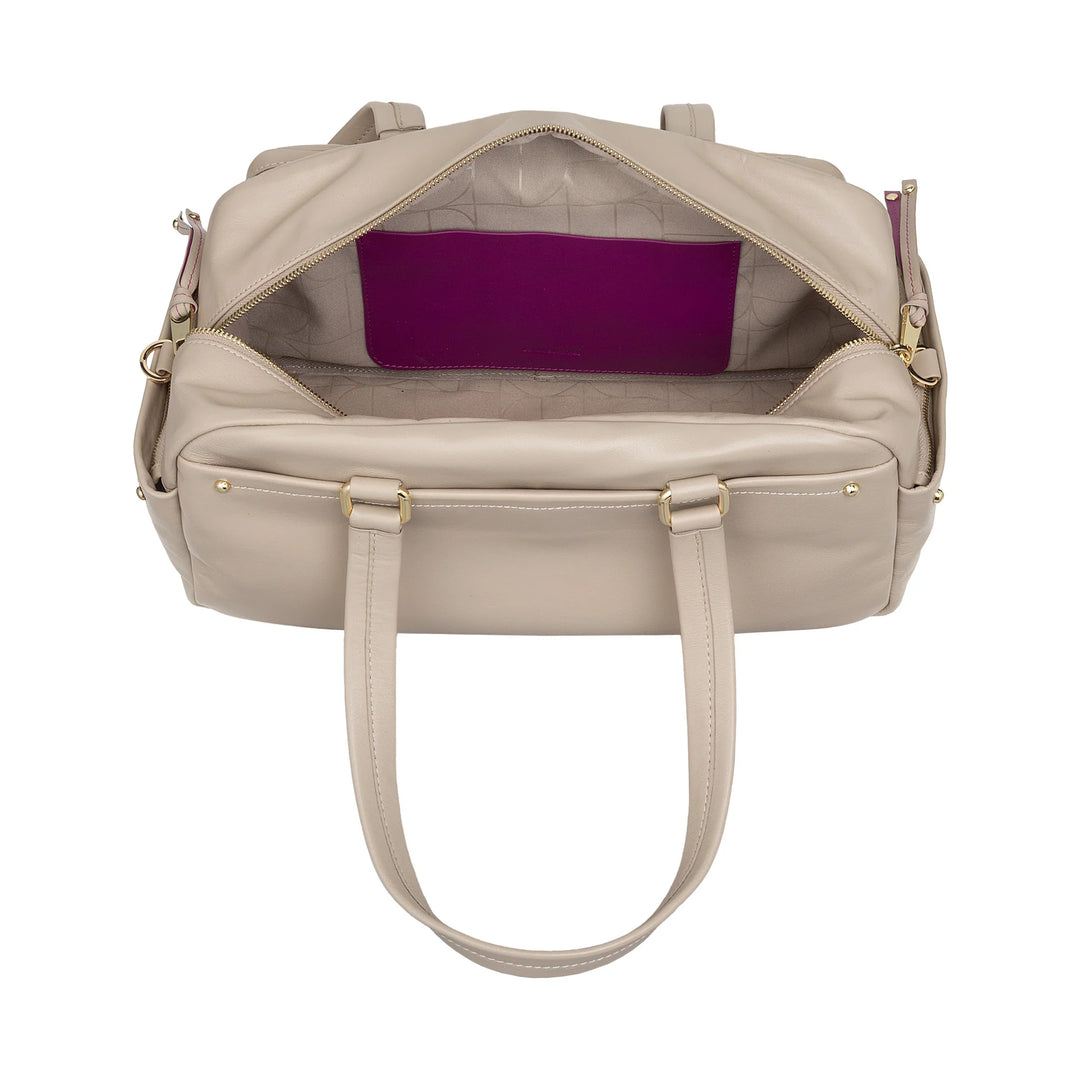 Bolsa grande feminina de couro DUDU com bolsos externos e alça removível, espaçosa e elegante – bolsa de mão e ombro com zíper, estilo moderno