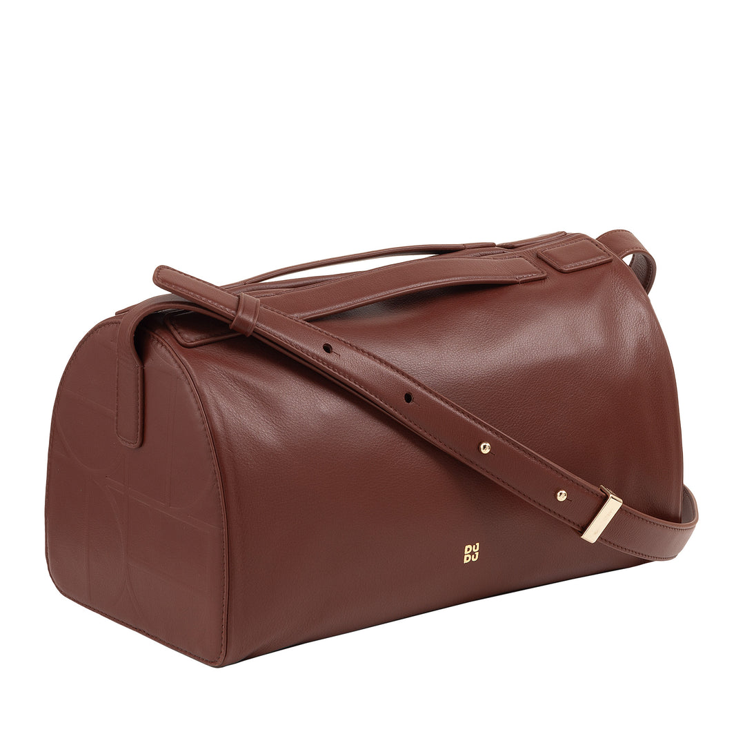 DUDU Women's Leather Shoulder Bag - Elegant, Large and Spacious Bag with Adjustable Shoulder Strap for Every Occasion