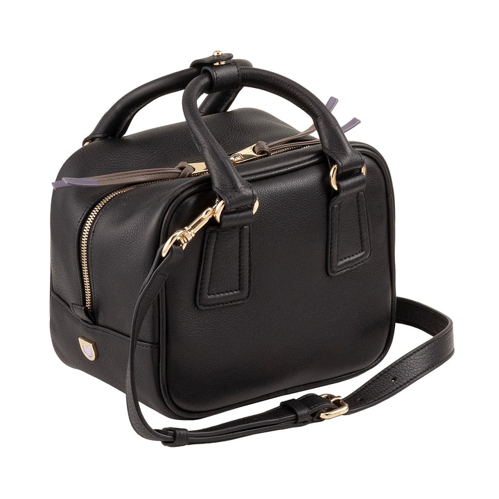 Bolsa feminina de couro DUDU com alça ajustável, elegante e compacta, bolsa de mão e ombro com zíper