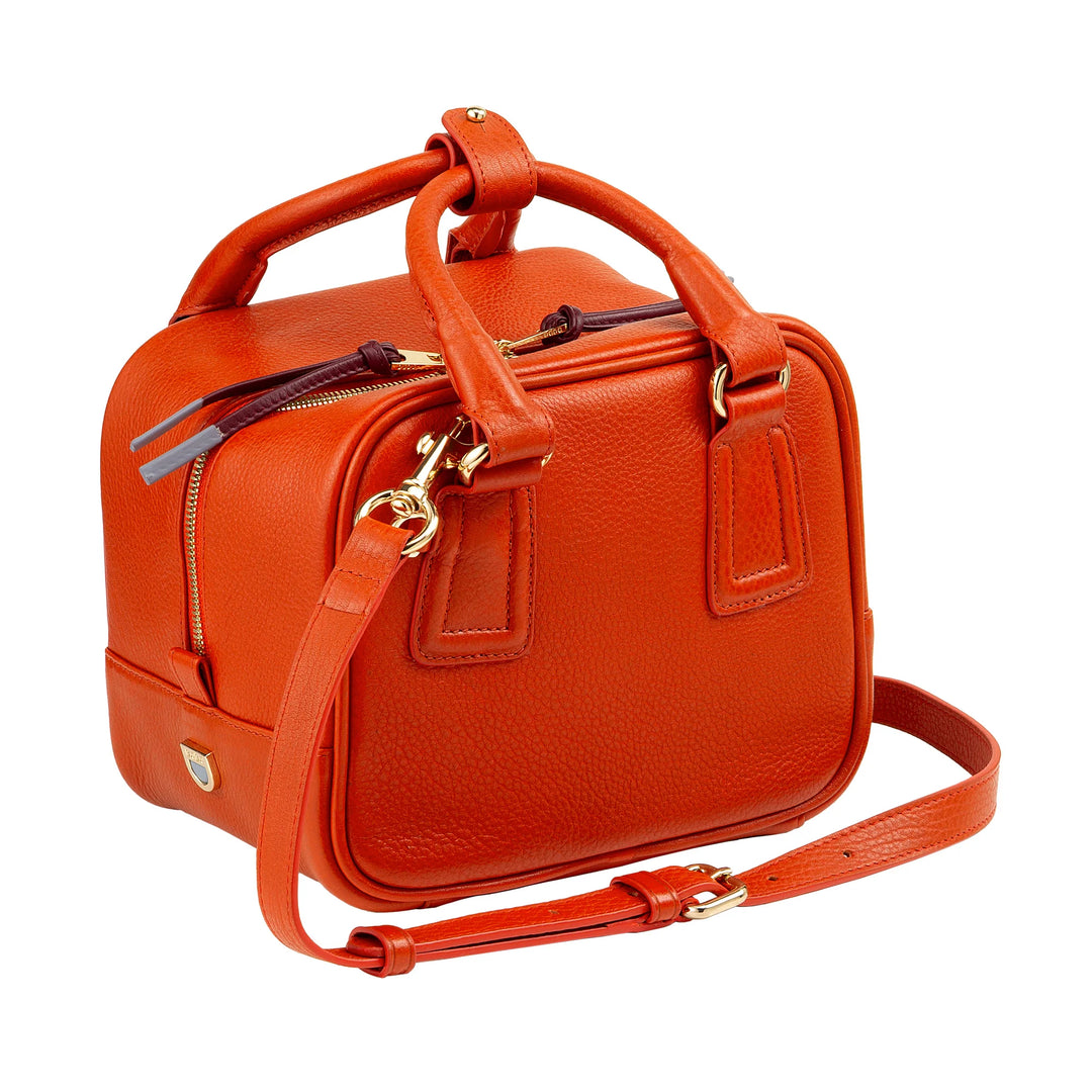 DUDU Borsa Bauletto Donna in Pelle con Tracolla Regolabile, Elegante e Compatta, Borsa a Mano e Spalla con Cerniera Zip