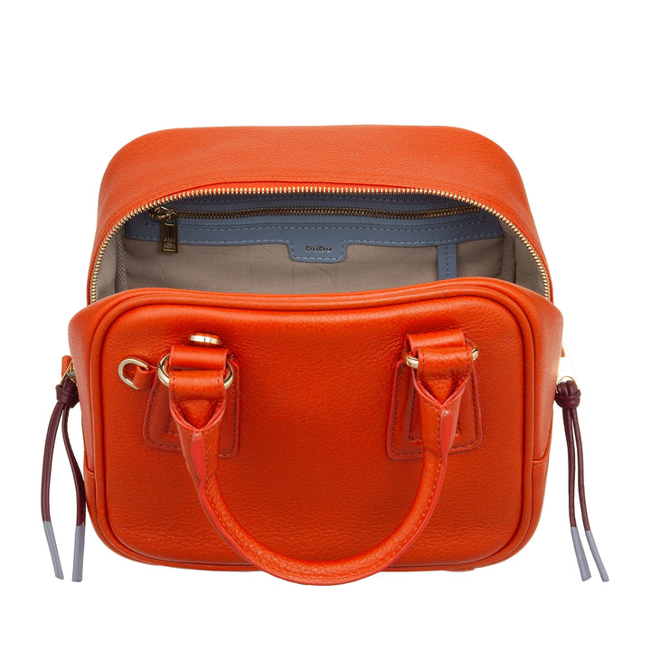 DUDU Borsa Bauletto Donna in Pelle con Tracolla Regolabile, Elegante e Compatta, Borsa a Mano e Spalla con Cerniera Zip
