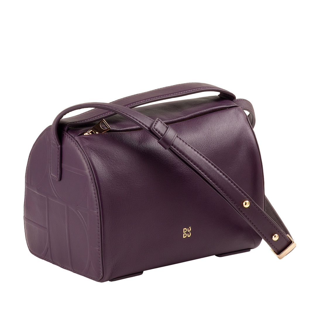 Γυναικεία δερμάτινη τσάντα ώμου DUDU - Κομψή, μικρή τσάντα με ρυθμιζόμενο ιμάντα ώμου για κάθε περίσταση
