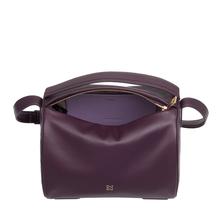 Γυναικεία δερμάτινη τσάντα ώμου DUDU - Κομψή, μικρή τσάντα με ρυθμιζόμενο ιμάντα ώμου για κάθε περίσταση