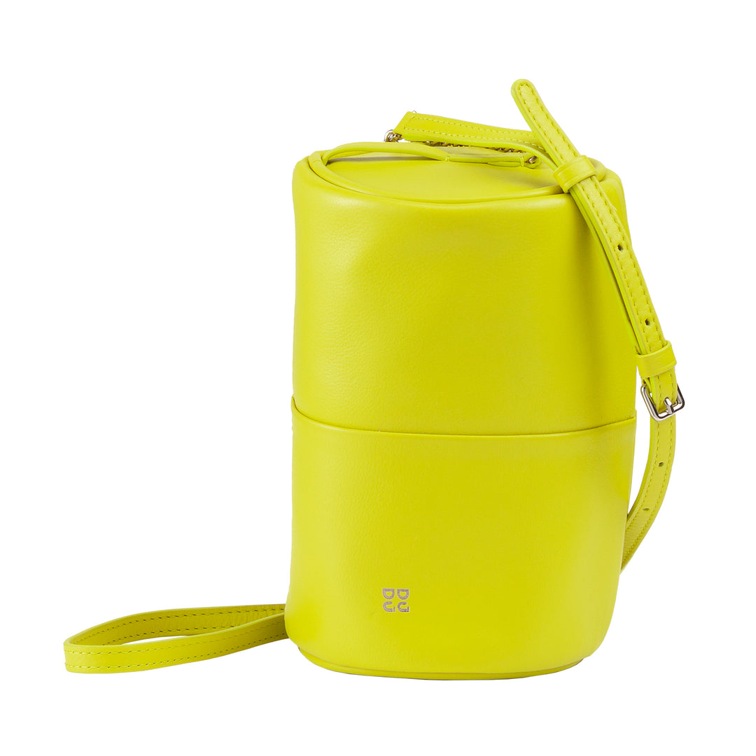 Γυναικεία κυλινδρική δερμάτινη τσάντα DUDU, τσάντα ώμου με αλυσίδα και δέρμα, κομψή μόδα τσάντα μικρού κυλίνδρου με φερμουάρ