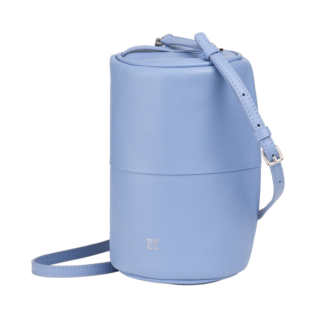 DUDU Cilindrische leren damestas, schoudertas met ketting en leer, elegante mode kleine cilindertas met ritssluiting