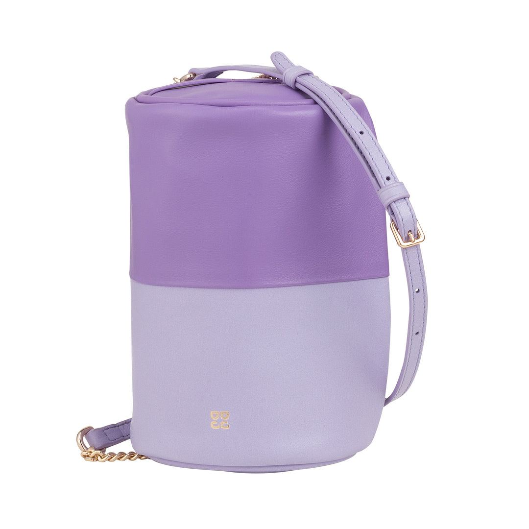 Bolsa feminina cilíndrica de couro DUDU, bolsa de ombro com corrente e couro, bolsa cilíndrica pequena e elegante com zíper