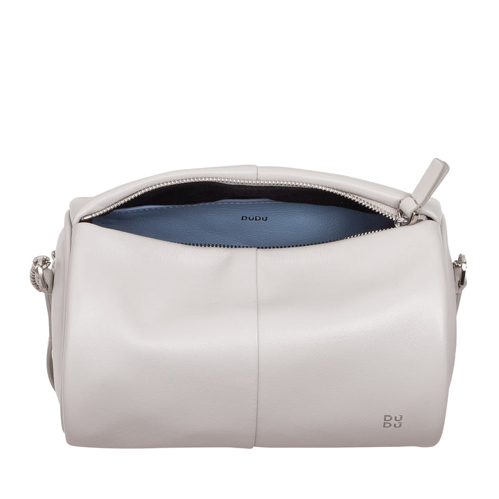 DUDU naisten sylinterimäinen nahkalaukku, olkalaukku ketjulla ja nahalla, tyylikäs muodikas pieni sylinterilaukku vetoketjulla