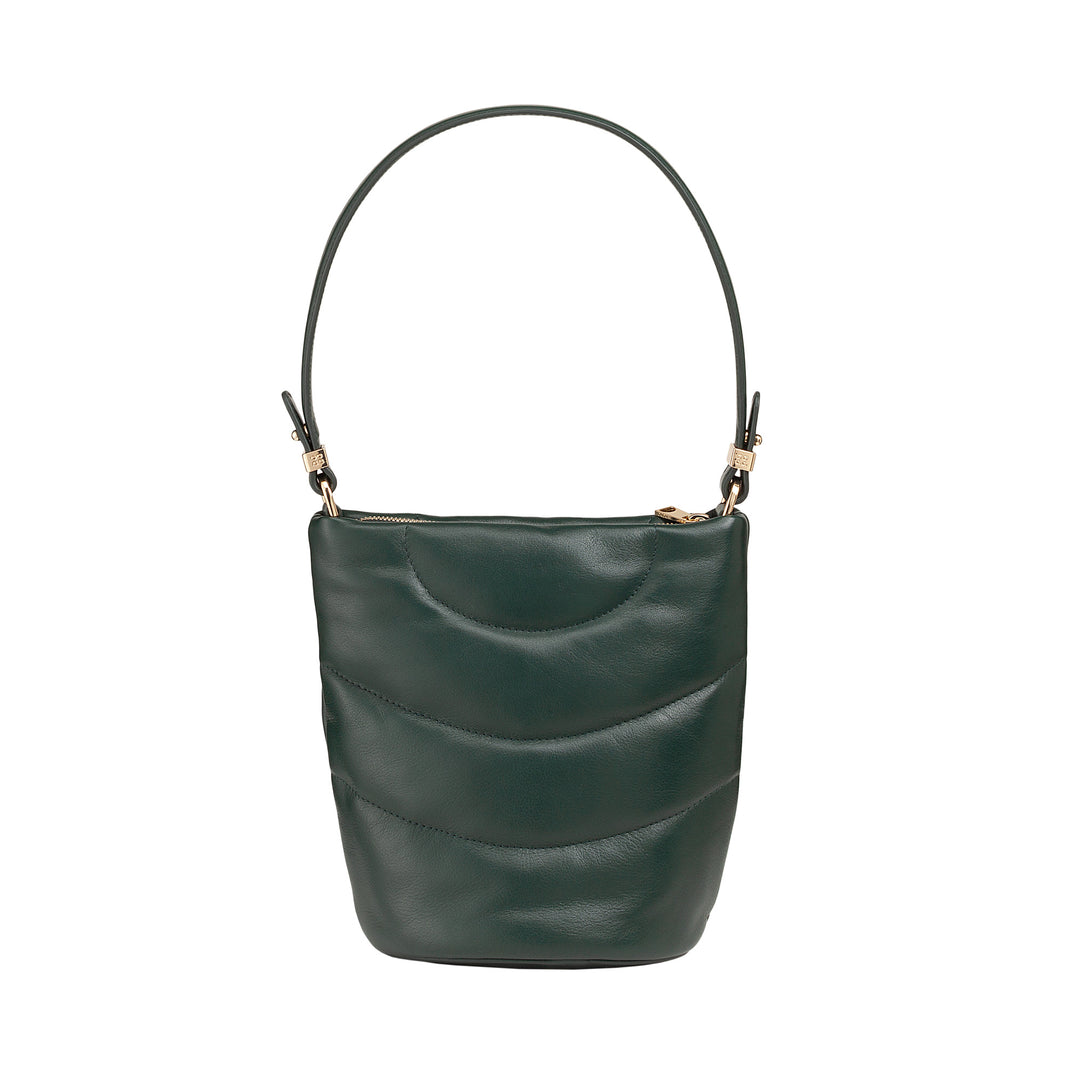 DUDU Borsa Donna a Spalla e Tracolla Trapuntata Imbottita in Pelle Nappa, Borsa Piccola con Cerniera, Design Elegante