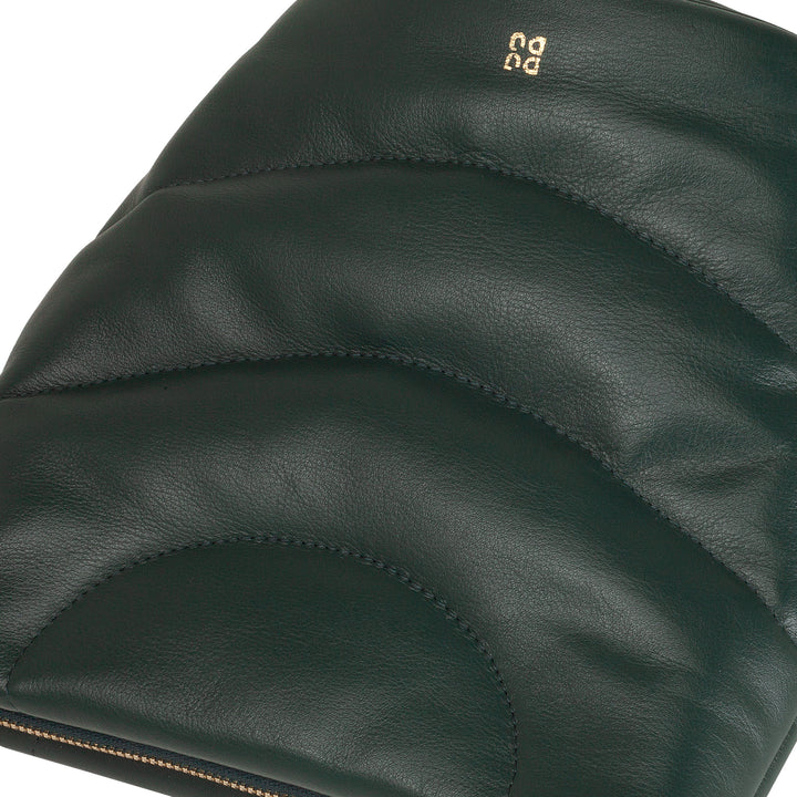 DUDU Borsa Donna a Spalla e Tracolla Trapuntata Imbottita in Pelle Nappa, Borsa Piccola con Cerniera, Design Elegante