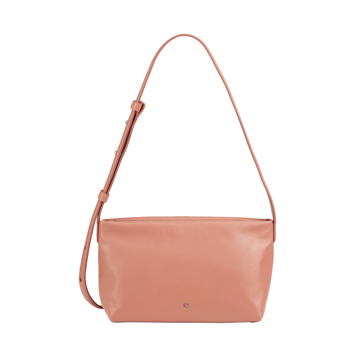 DUDU Kleine damesschoudertas van zacht leer, schoudertas, ritssluiting, elegante stadsmode-avondhandtas