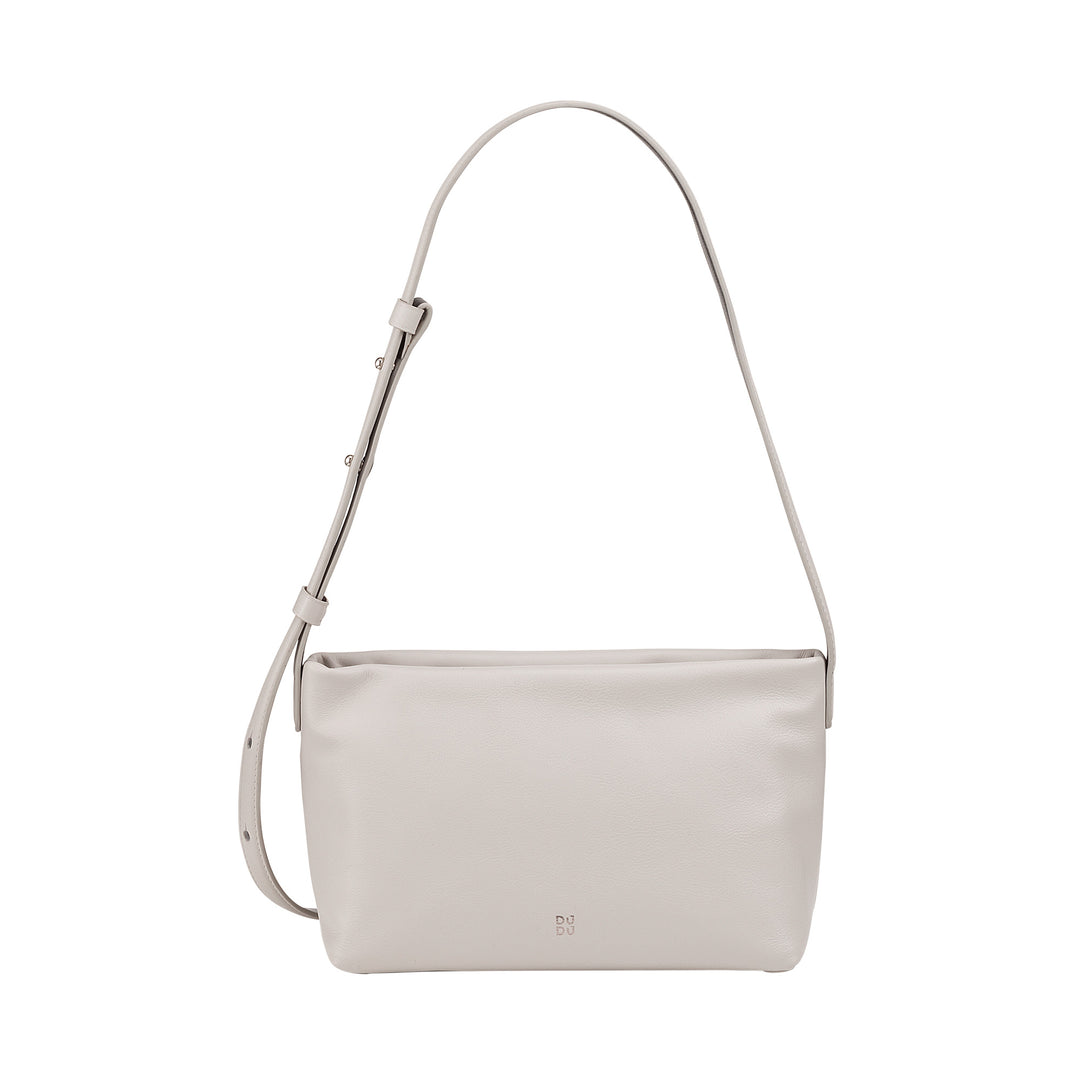DUDU Kleine damesschoudertas van zacht leer, schoudertas, ritssluiting, elegante stadsmode-avondhandtas