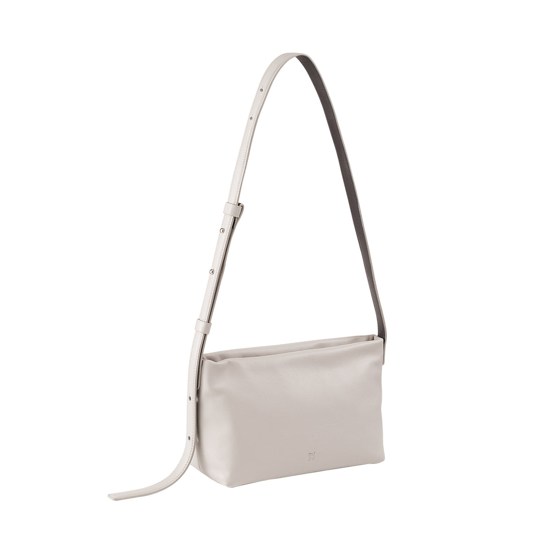 DUDU Kleine damesschoudertas van zacht leer, schoudertas, ritssluiting, elegante stadsmode-avondhandtas