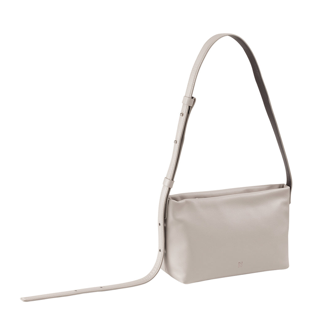 DUDU Kleine damesschoudertas van zacht leer, schoudertas, ritssluiting, elegante stadsmode-avondhandtas