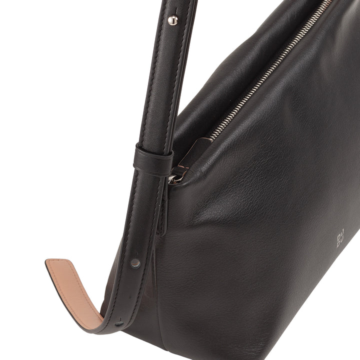 DUDU Kleine damesschoudertas van zacht leer, schoudertas, ritssluiting, elegante stadsmode-avondhandtas