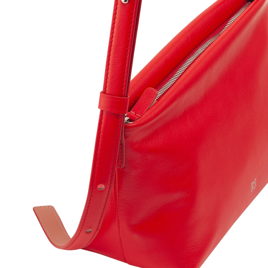 Geantă de umăr DUDU mică pentru femei din piele moale, geantă de umăr, închidere cu fermoar, geantă de mână elegantă de seară la modă de oraș