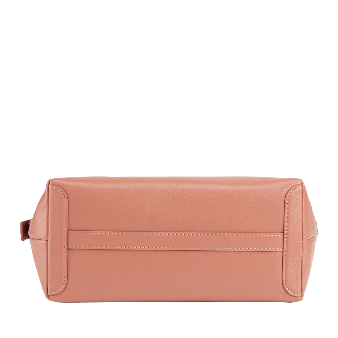 DUDU Kleine damesschoudertas van zacht leer, schoudertas, ritssluiting, elegante stadsmode-avondhandtas