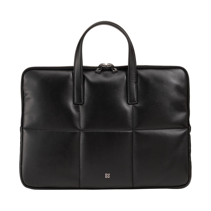 DUDU naisten 14 tuuman kannettava tietokonelaukku, jossa pehmustettu tikattu nahkainen olkahihna, kannettavan tietokoneen pidike MacBook muistikirja, jopa 14 tuuman tyylikäs laukkukansio