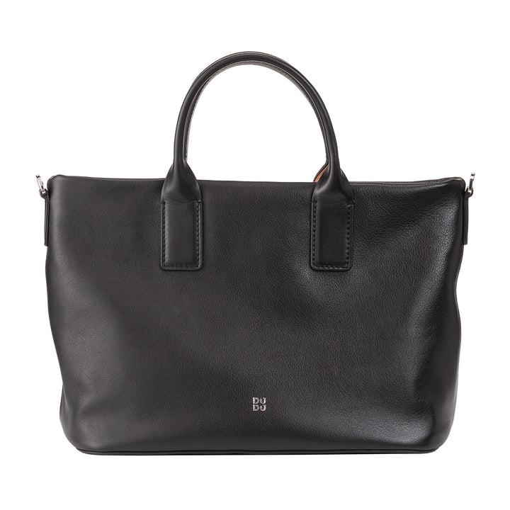 DUDU Women's Leather Handbag with Shoulder Strap, Small Medium Shoulder Bag with Zipper and Detachable Shoulder Strap, Elegant Colorful Handbag