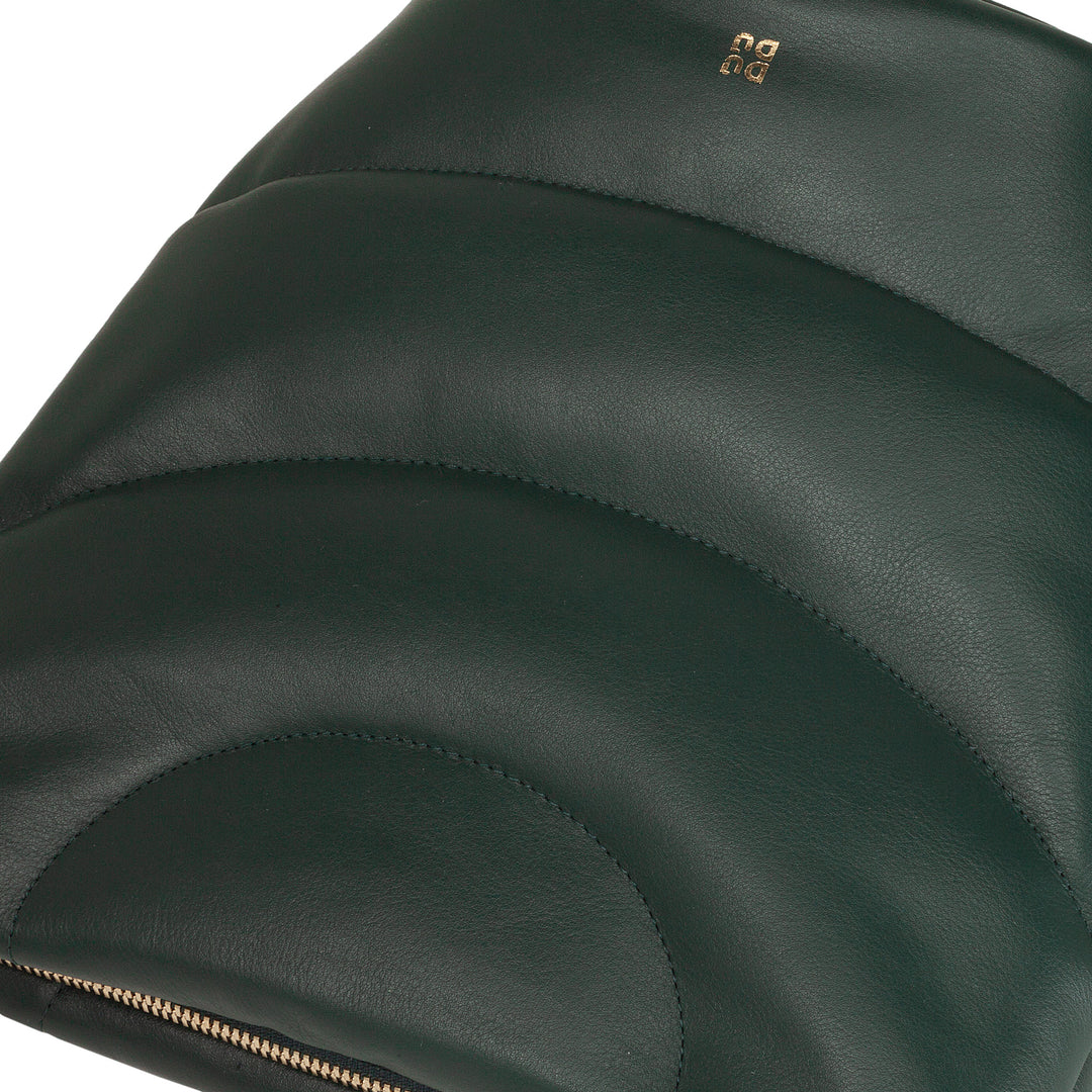 Bolsa de ombro feminina DUDU e alça de ombro acolchoada acolchoada em couro napa, bolsa grande com zíper e alça dupla, design elegante