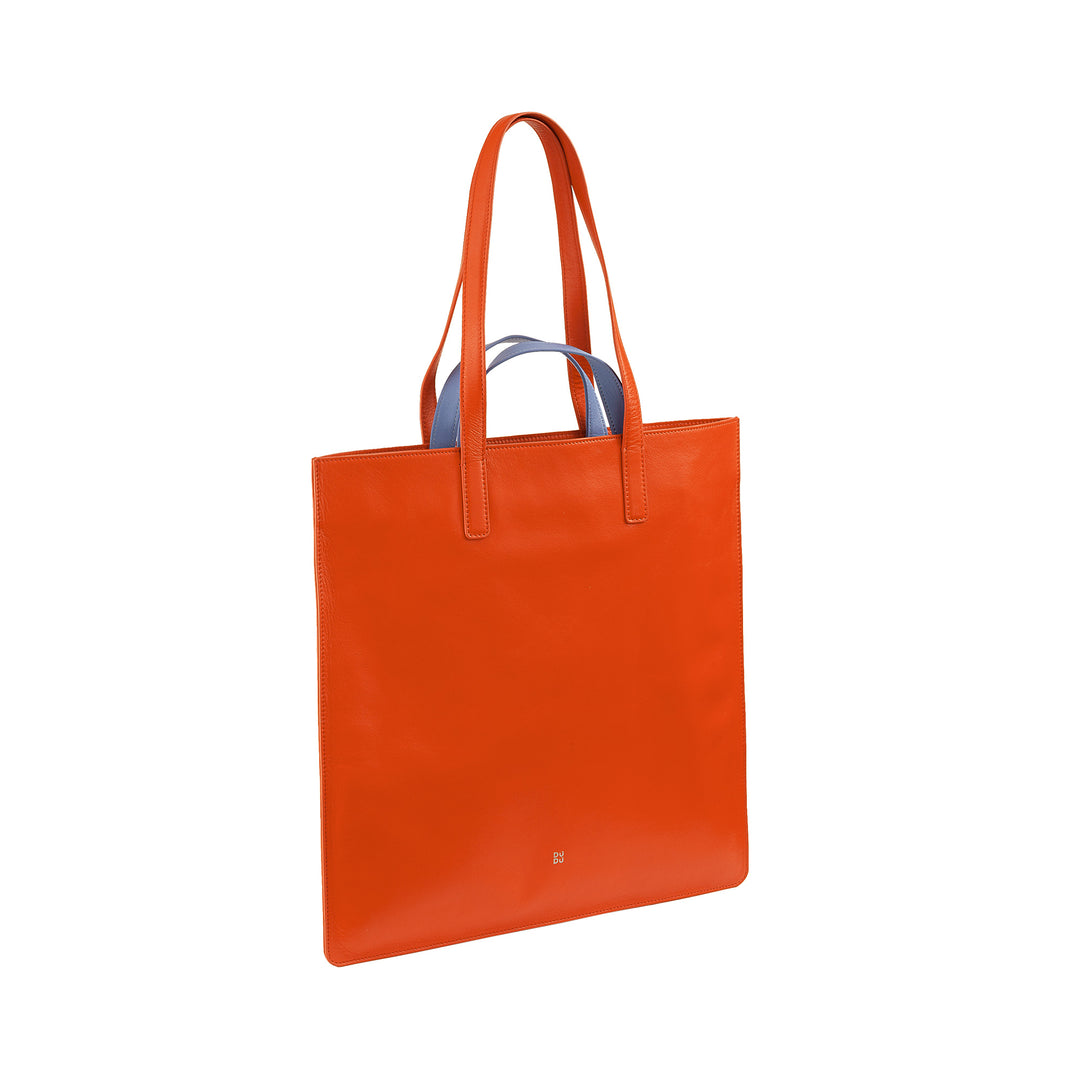 Bolsa feminina grande e macia DUDU, sacola de compras em couro colorido, alças duplas, bolsa de ombro elegante, bolsa grande