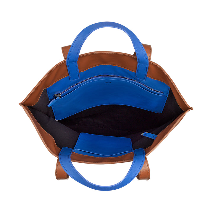 DUDU grote zachte damestas, boodschappentas van gekleurd leer, dubbele handvatten, elegante schoudertas, grote handtas