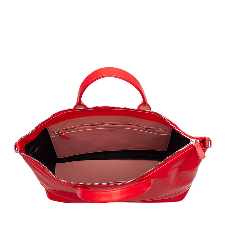 Κομψή τσάντα ώμου DUDU για γυναίκες από γνήσιο δέρμα, τσάντα με δύο χερούλια και φερμουάρ