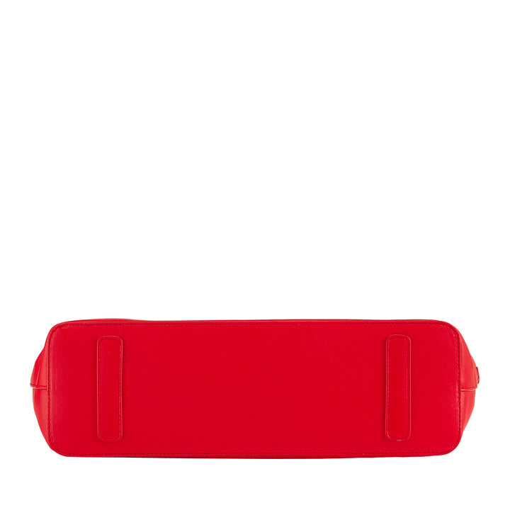 Κομψή τσάντα ώμου DUDU για γυναίκες από γνήσιο δέρμα, τσάντα με δύο χερούλια και φερμουάρ