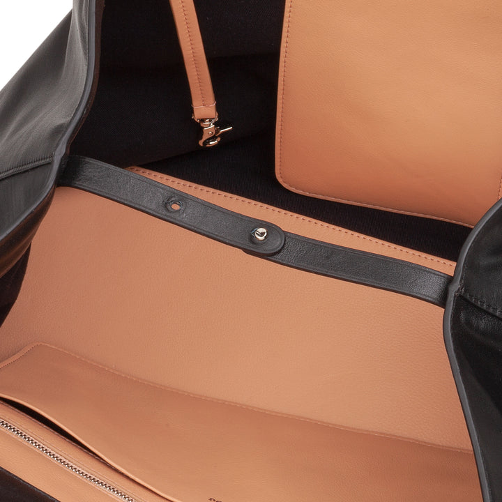 Bolsa grande de couro feminina DUDU, sacola macia de compras, bolsa de ombro com duas alças, bolsa grande da moda