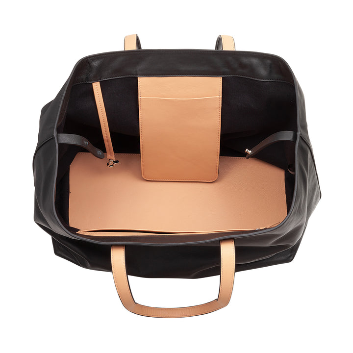 Bolsa grande de couro feminina DUDU, sacola macia de compras, bolsa de ombro com duas alças, bolsa grande da moda