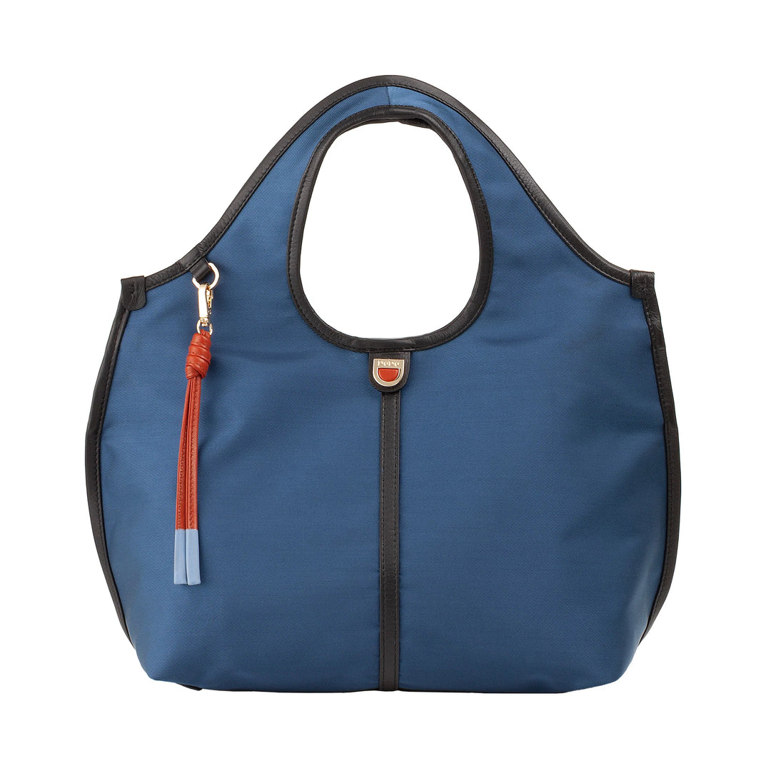 Bolsa feminina de ombro pequena DUDU em nylon e couro – Shopper leve com alça de ombro ajustável e fecho magnético