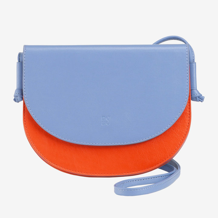 DUDU Bolso Bandolera Pequeño de Piel para Mujer, Bolso de Diseño Delgado y Compacto con Cierre de Botón, Correa Ajustable para el Hombro