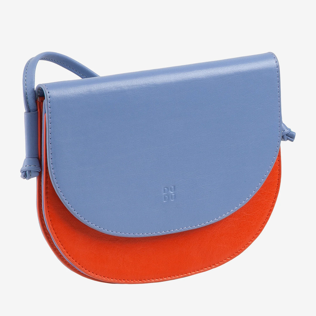 DUDU Bolso Bandolera Pequeño de Piel para Mujer, Bolso de Diseño Delgado y Compacto con Cierre de Botón, Correa Ajustable para el Hombro