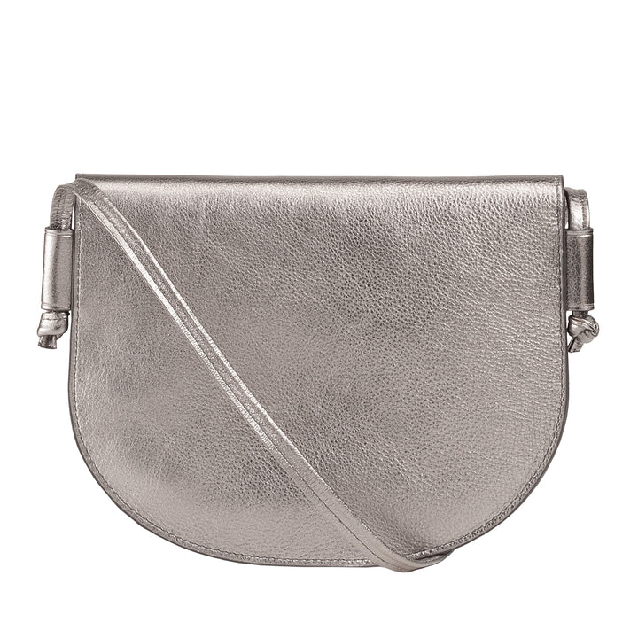 DUDU Borsa a Tracolla Donna Piccola in Pelle, Borsetta Design Sottile Compatta con Chiusura a Bottone, Tracolla Regolabile