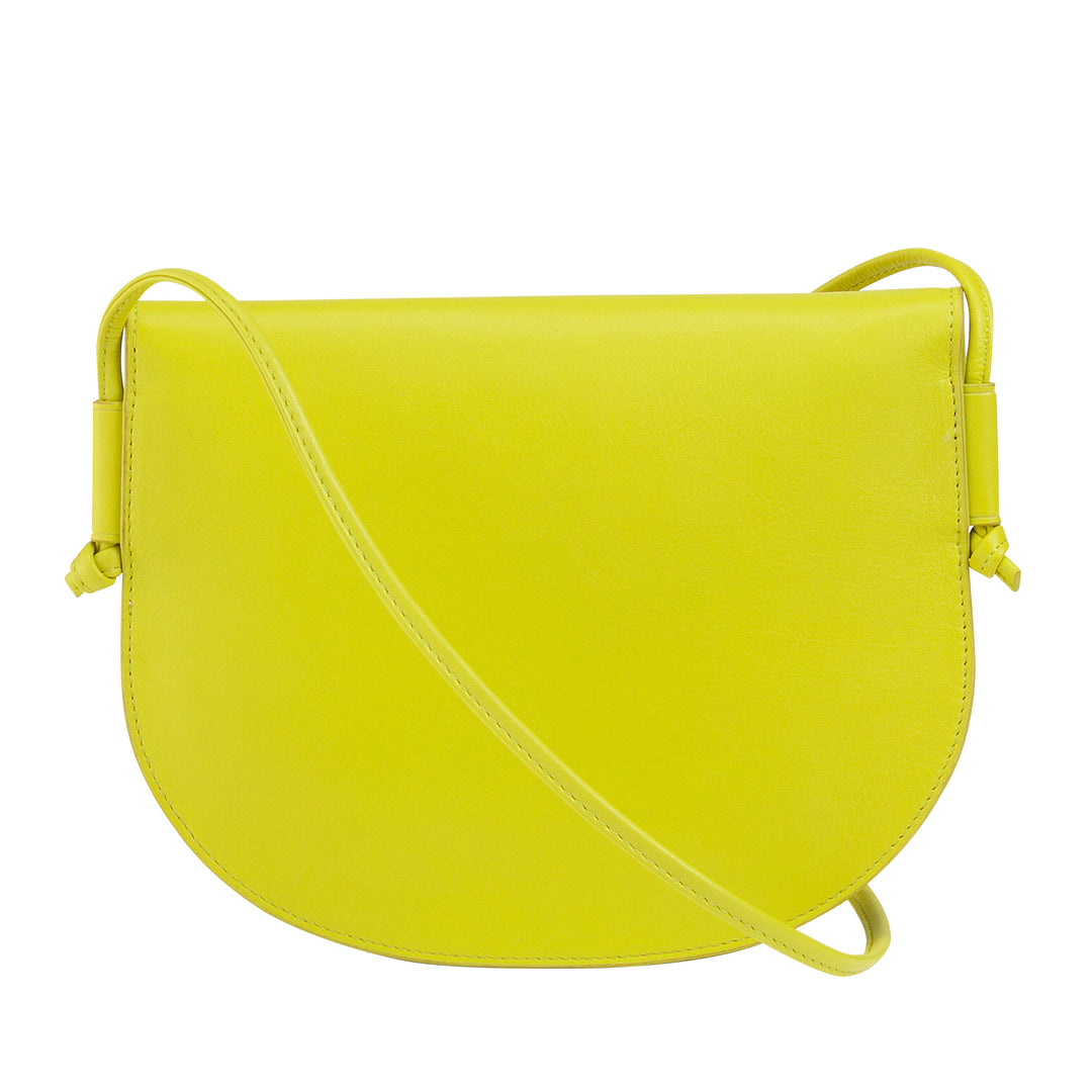 DUDU lille skuldertaske i læder til kvinder, slank håndtaske i kompakt design med knaplukning, justerbar skulderrem