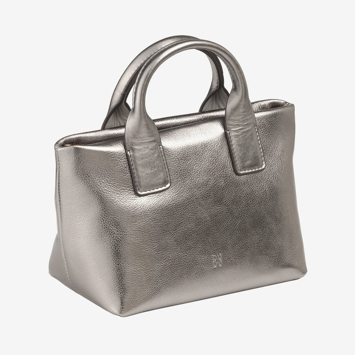 Bolsa de ombro feminina pequena DUDU em couro genuíno, mini bolsa de noite elegante, 22 x 13 cm, alças duplas, alça de ombro em corrente, fecho de correr