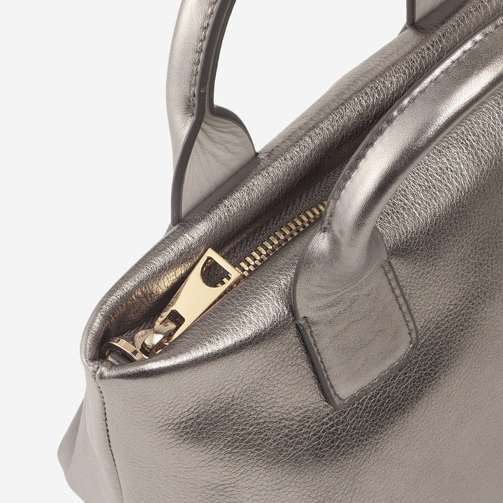 Bolsa de ombro feminina pequena DUDU em couro genuíno, mini bolsa de noite elegante, 22 x 13 cm, alças duplas, alça de ombro em corrente, fecho de correr