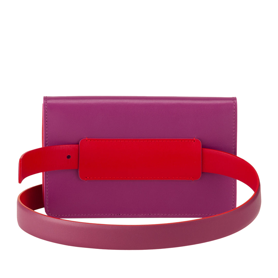 Bolsa de ombro pequena com corrente DUDU para mulheres fabricada na Itália em couro genuíno, conversível em bolsa, mini bolsa envelope