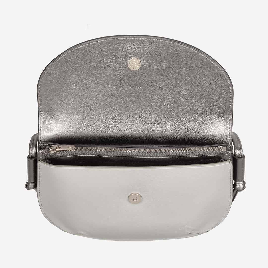 DUDU női válltáska valódi bőr hajtókával, kis válltáska mágneses gombos füllel, kézitáska