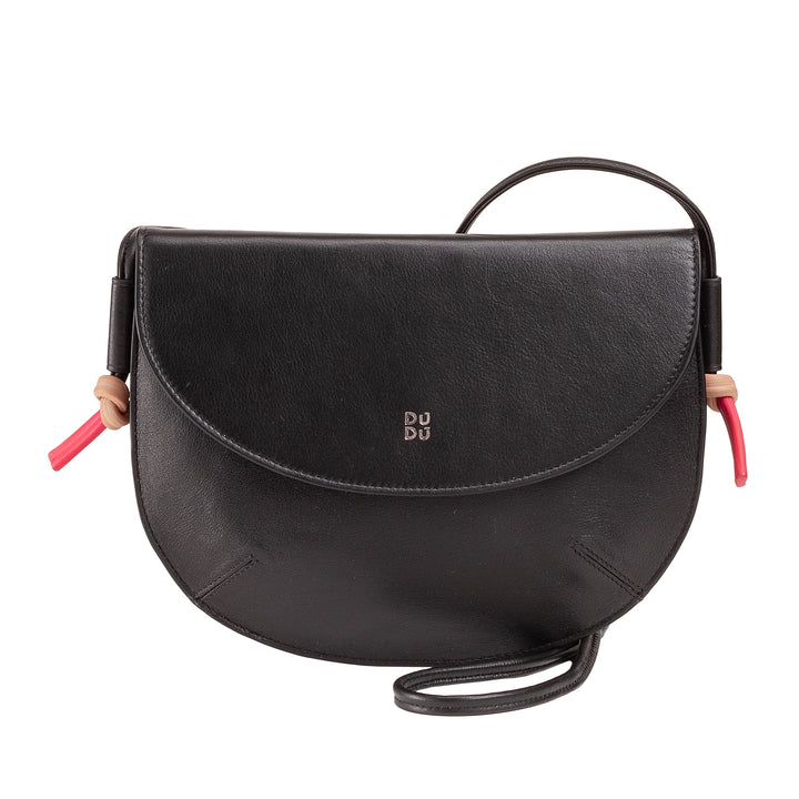 Bolsa de ombro feminina DUDU com aba em couro genuíno, bolsa de ombro pequena com aba de botão magnético, bolsa