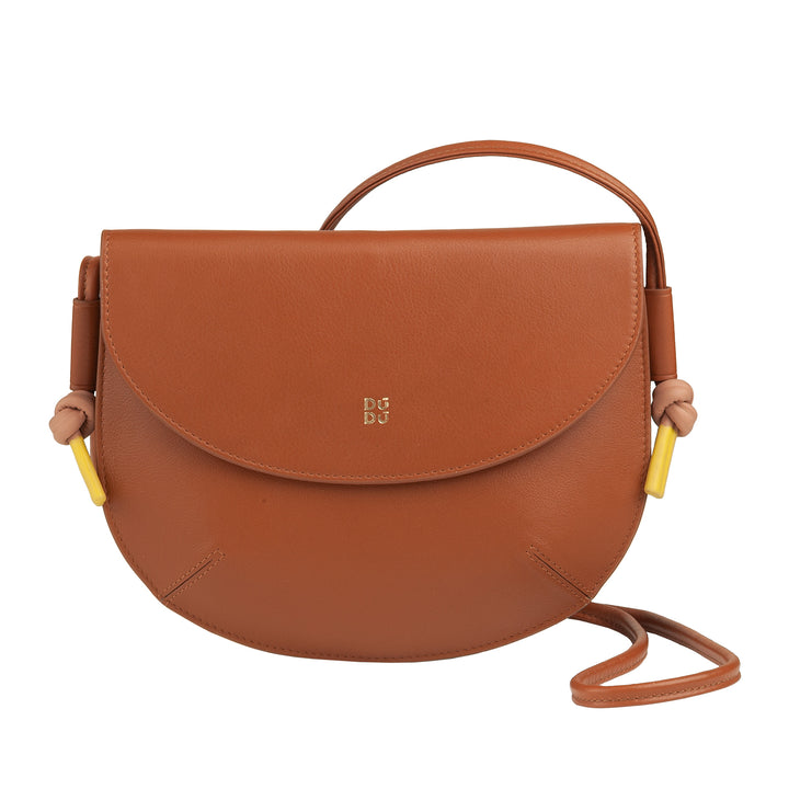 Bolsa de ombro feminina DUDU com aba em couro genuíno, bolsa de ombro pequena com aba de botão magnético, bolsa