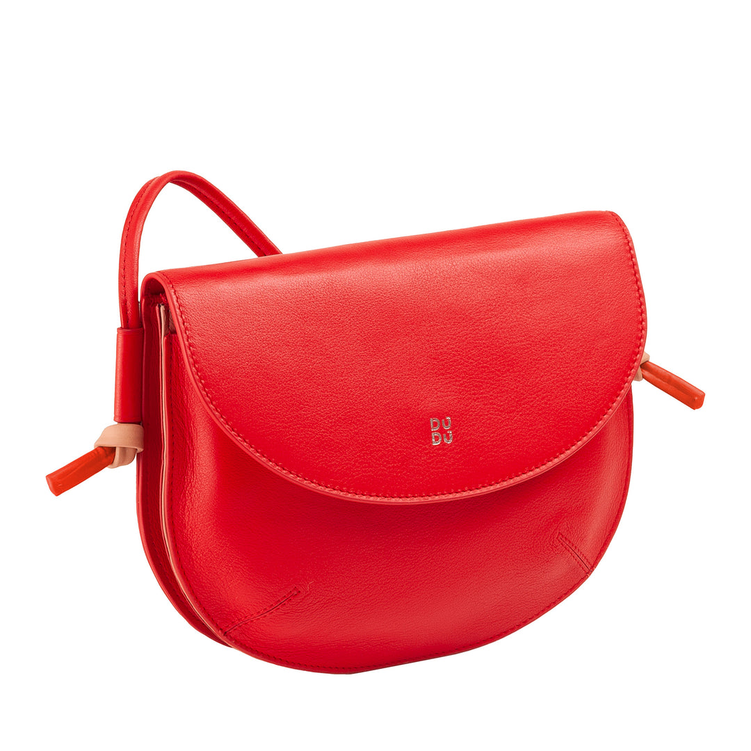 Damska torba na ramię DUDU z klapką ze skóry naturalnej, mała torba na ramię z klapką na magnes, torebka