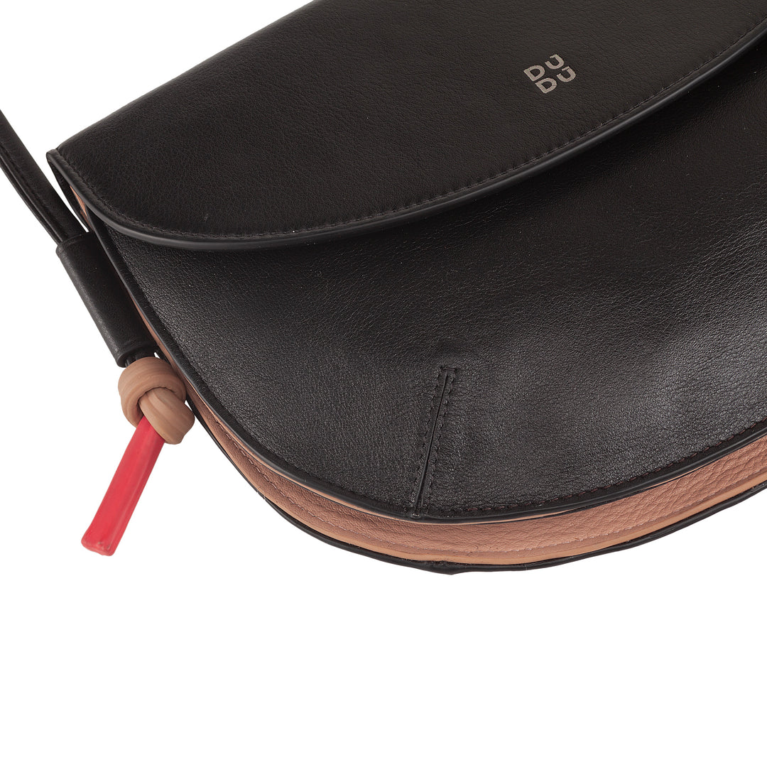 Bolsa de ombro feminina DUDU com aba em couro genuíno, bolsa de ombro pequena com aba de botão magnético, bolsa