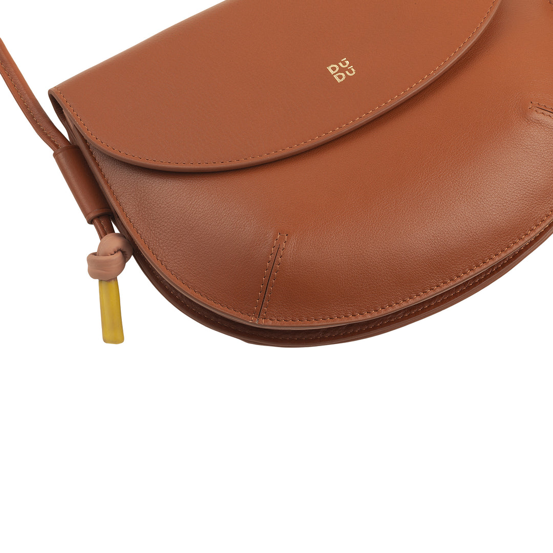 Bolsa de ombro feminina DUDU com aba em couro genuíno, bolsa de ombro pequena com aba de botão magnético, bolsa