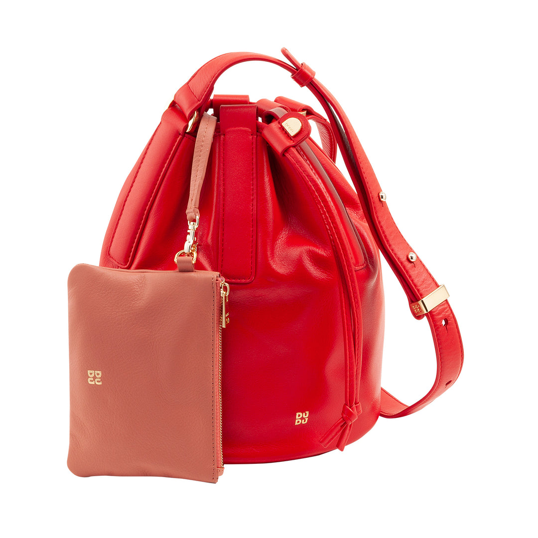 Bolsa feminina grande de couro DUDU com alça de ombro ajustável e fecho com cordão – bolsa elegante, espaçosa e prática para uso diário e ocasiões especiais