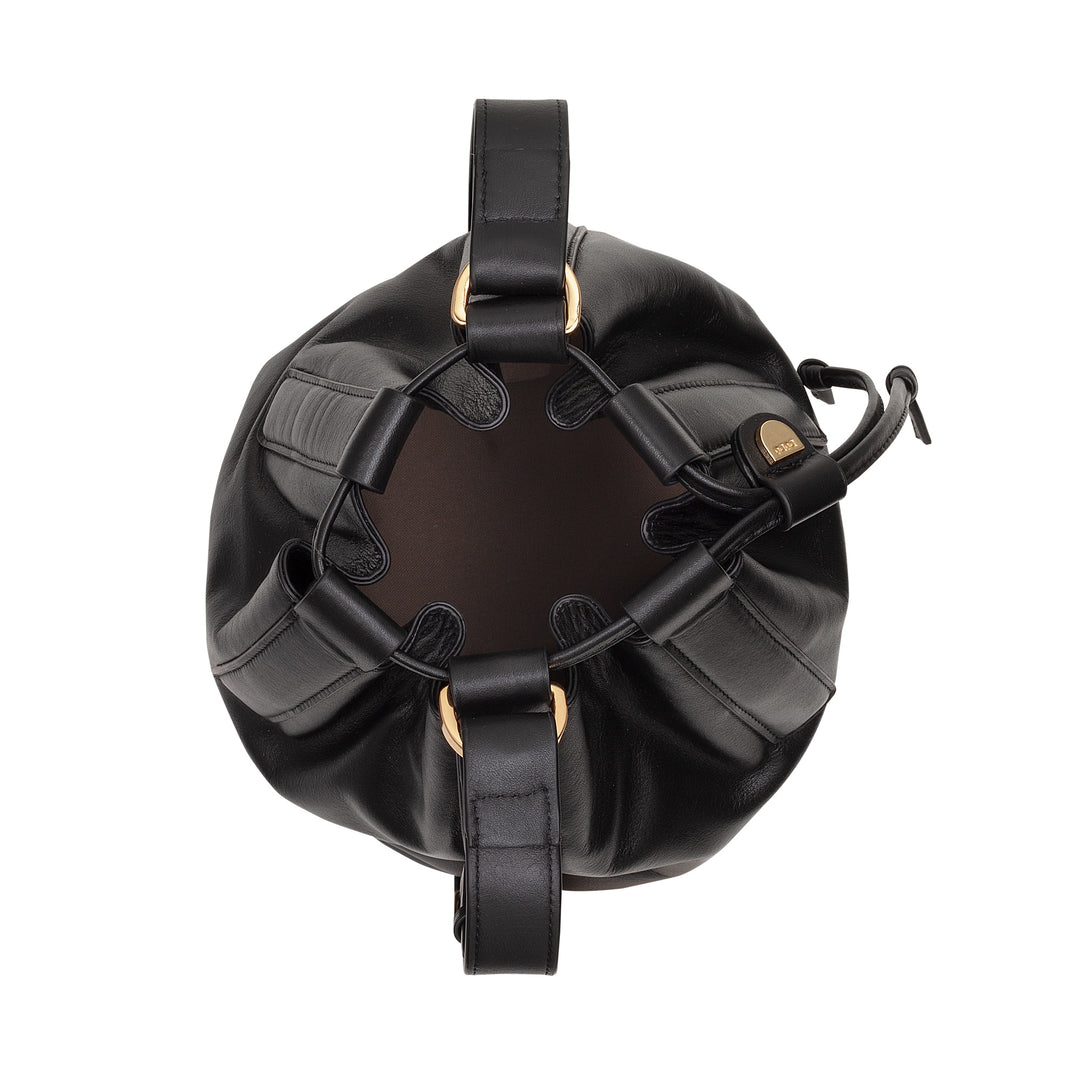 DUDU Women's Large Leather Bucket Bag with Adjustable Shoulder Strap and Drawstring Closure - Elegant, Spacious and Practical Bag for Daily Use and Special Occasions