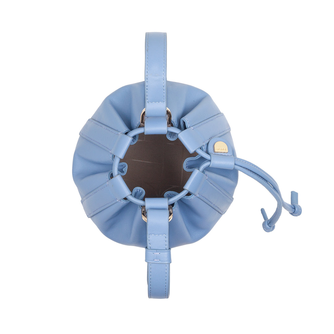 DUDU Piccola Borsa a Secchiello da Donna in Vera Pelle con Tracolla Regolabile e Chiusura a Coulisse – Borsa a Tracolla Elegante e Compatta con Cordoncino, Perfetta per l'Uso Quotidiano