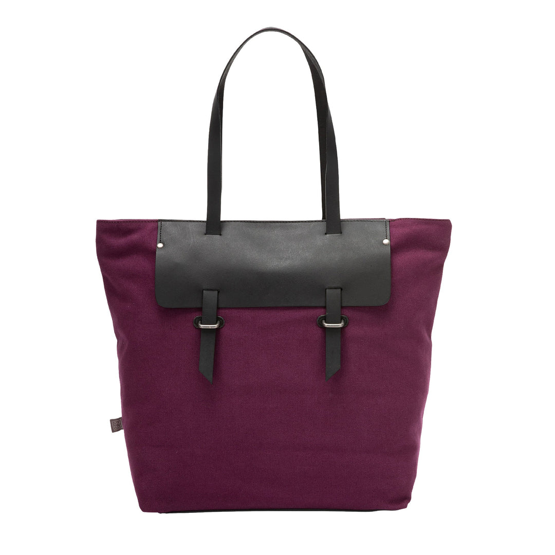 DUDU Damen-Einkaufstasche aus Leder und zweifarbigem Canvas, große Einkaufstasche mit Reißverschluss