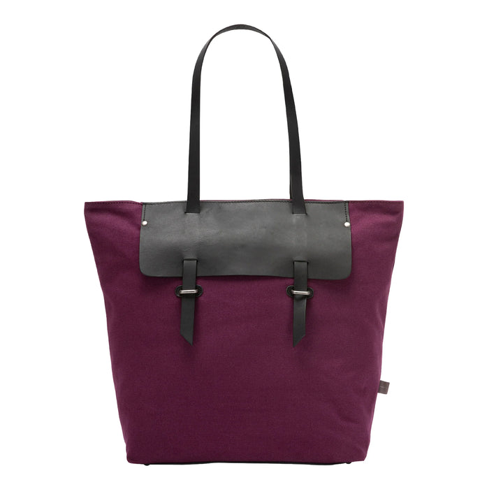DUDU Damen-Einkaufstasche aus Leder und zweifarbigem Canvas, große Einkaufstasche mit Reißverschluss