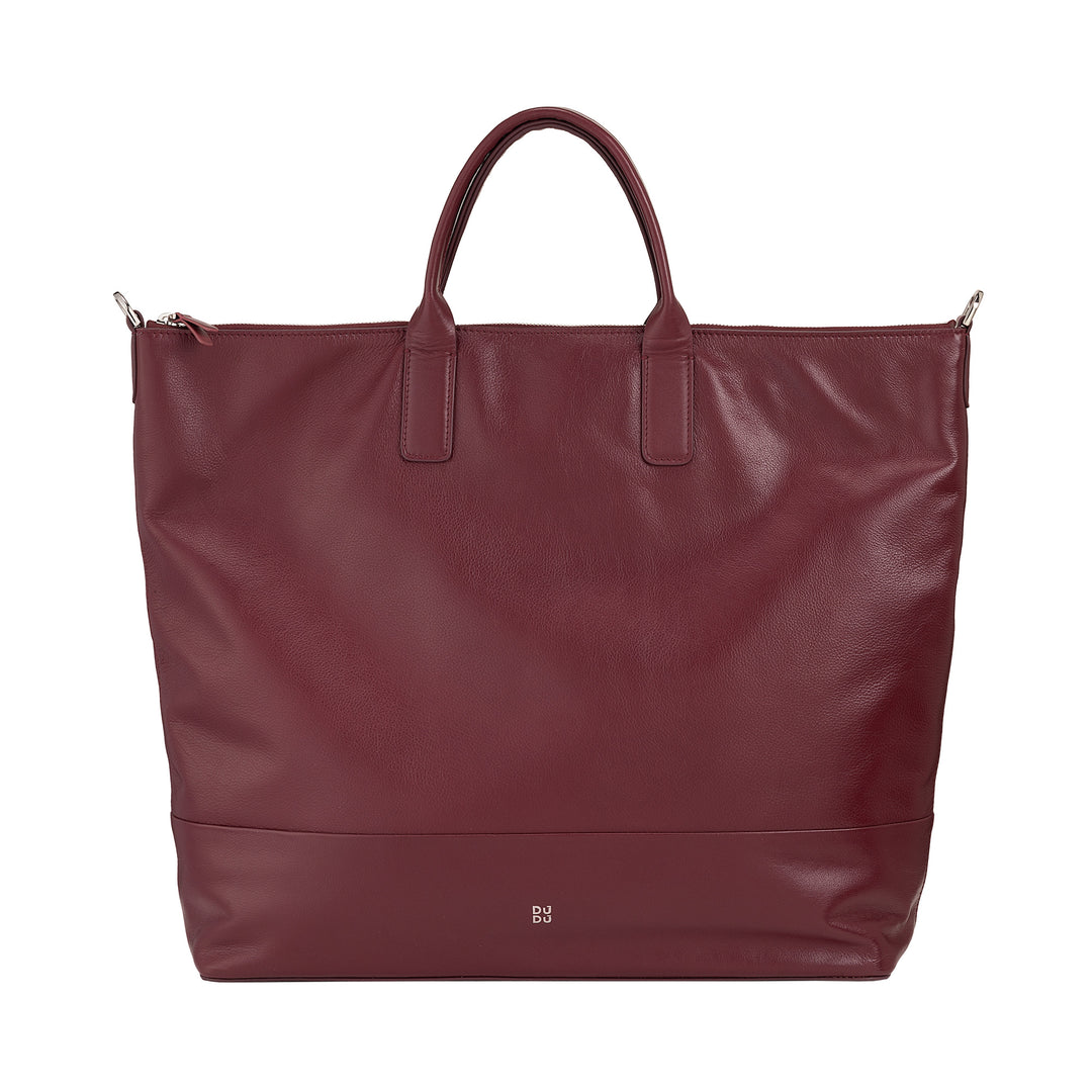 Bolsa feminina grande de couro macio DUDU, bolsa de ombro grande com alça removível, bolsa com duas alças e fecho de correr