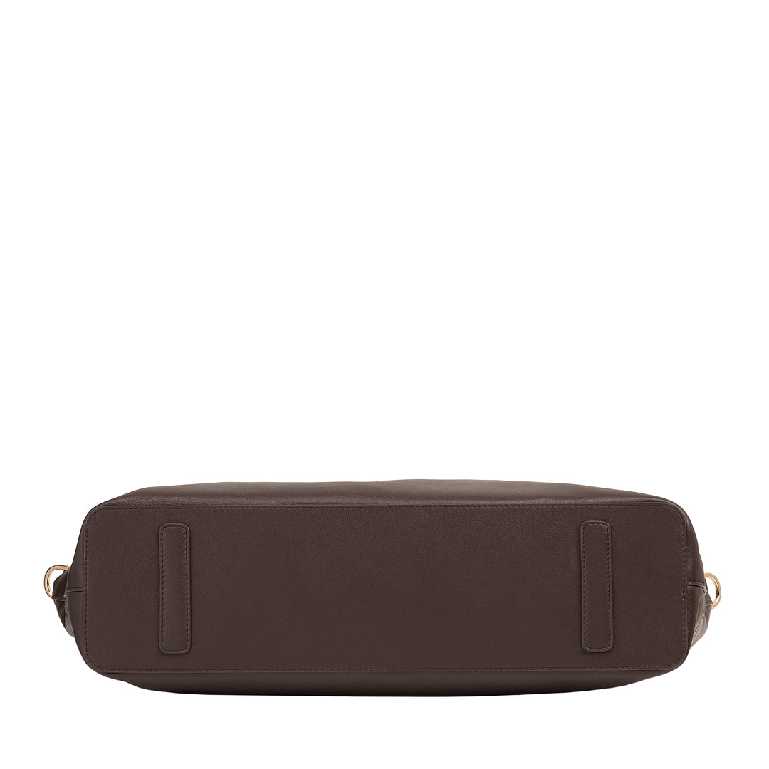 DUDU Borsa Donna Grande Morbida in Pelle, Borsa a Tracolla Capiente con Cinghia Staccabile, Borsa a Mano con Due Manici e Chiusura Zip